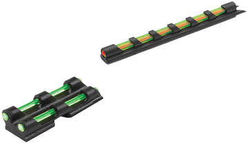 TruGlo Gobble-Dot TG94D Universal Shotgun Sights Green/Red Fiber Optic Front/Rear Set - Black