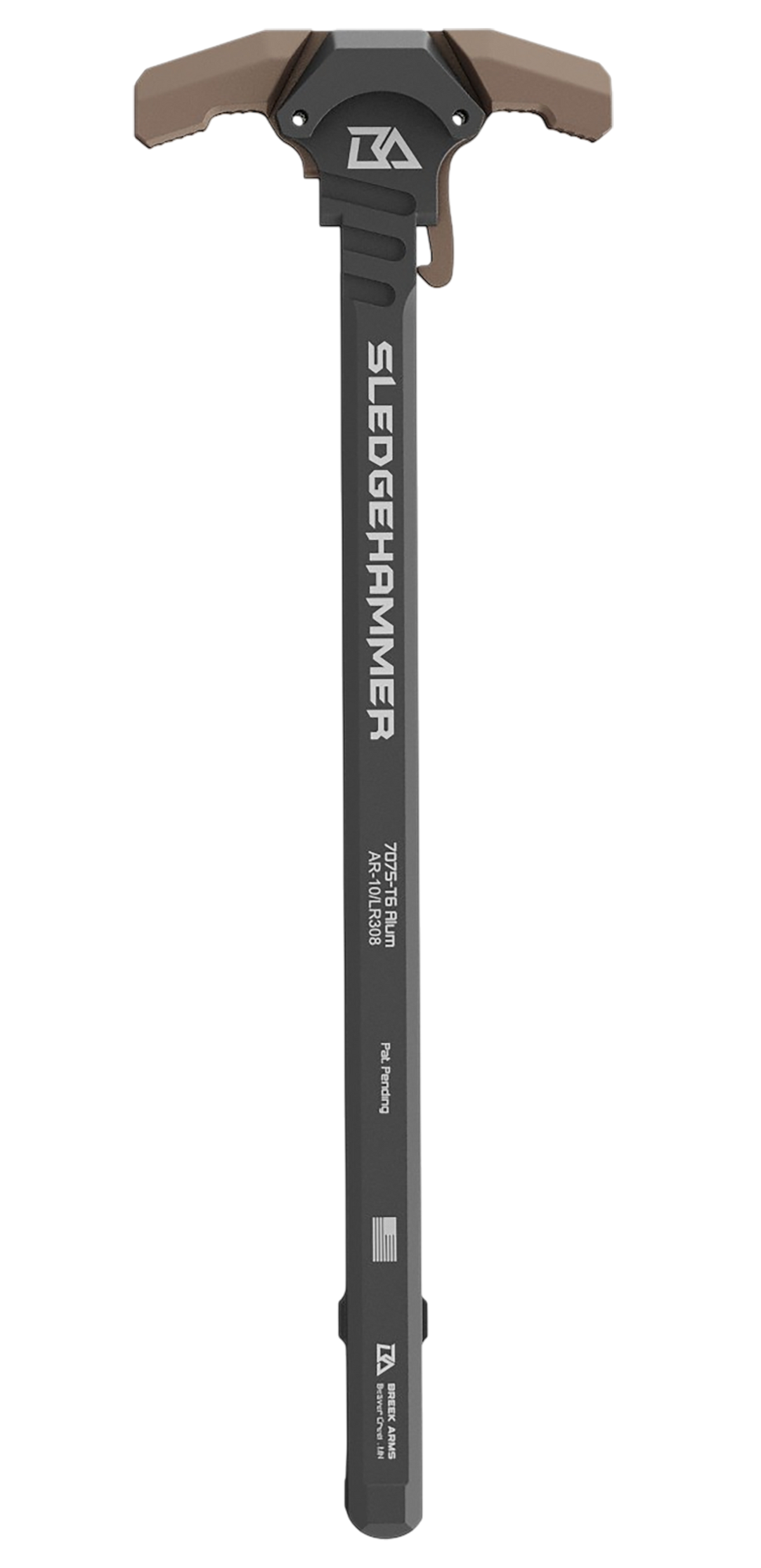 Breek Arms Sledgehammer AR-10/LR-308 7075-T6 Ambidextrous Charging Handle - FDE