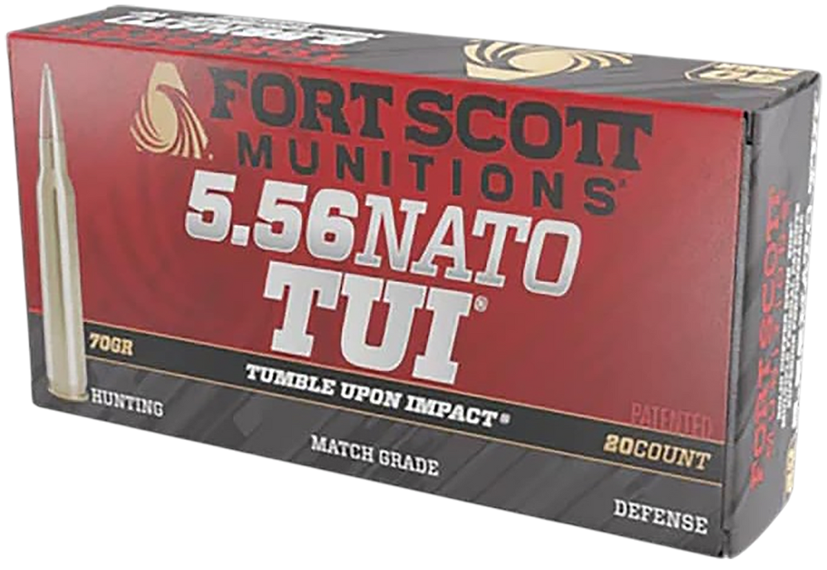 Fort Scott Munitions Tumble Upon Impact (TUI) 5.56mm 70gr Solid Copper Spun - Box or Case
