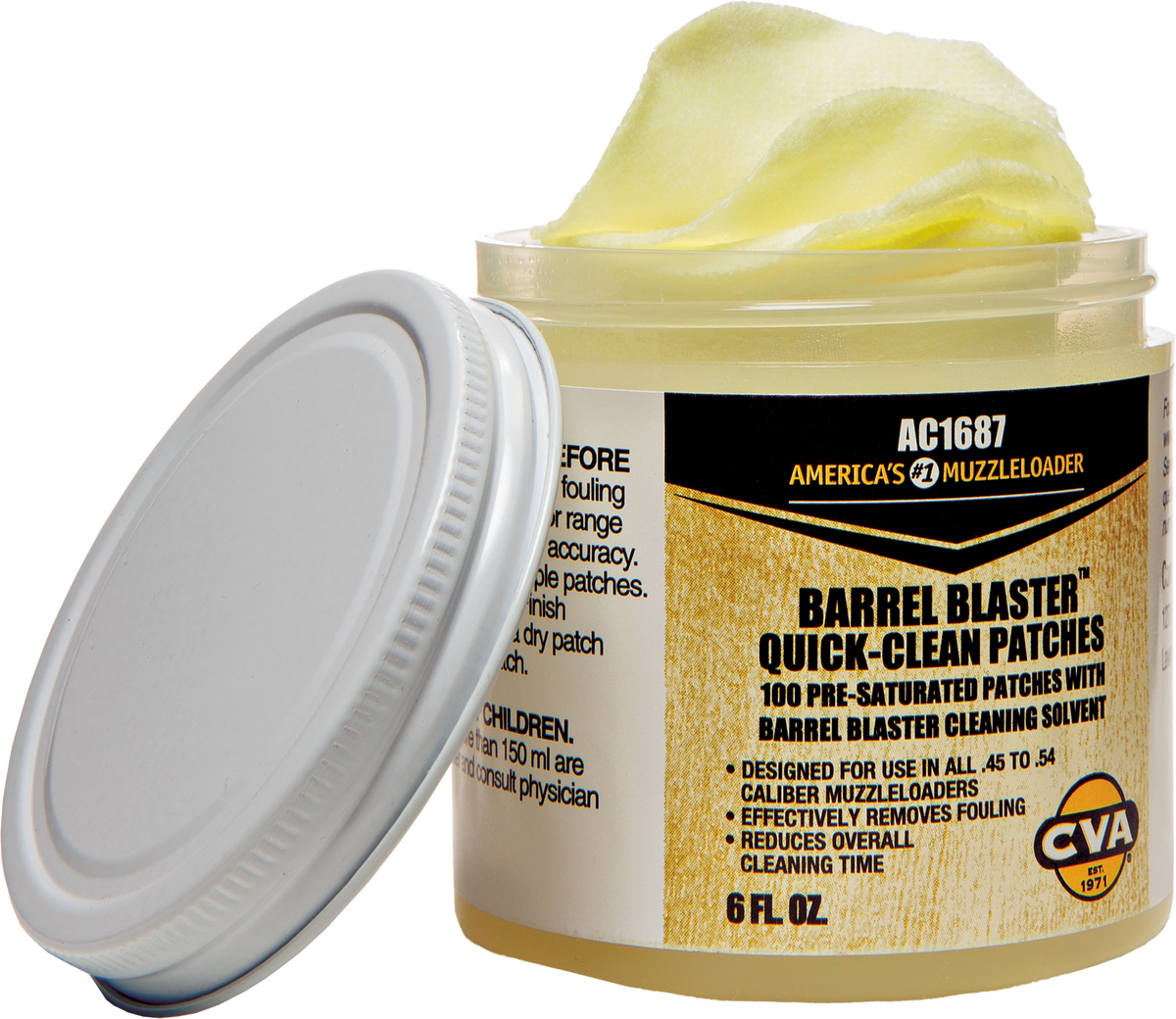 CVA Barrel Blaster Quick Clean Patches 6 oz Cotton