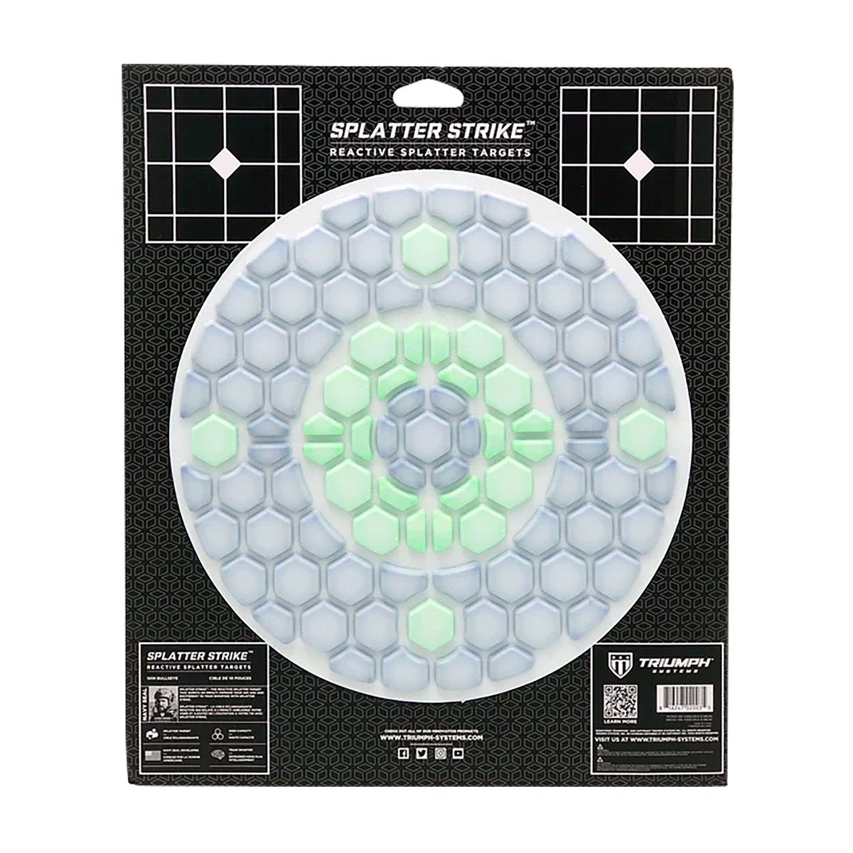 Triumph Systems Splatter Strike Reactive Splatter Target Bullseye 12" x 16" Hanging Corrugate
