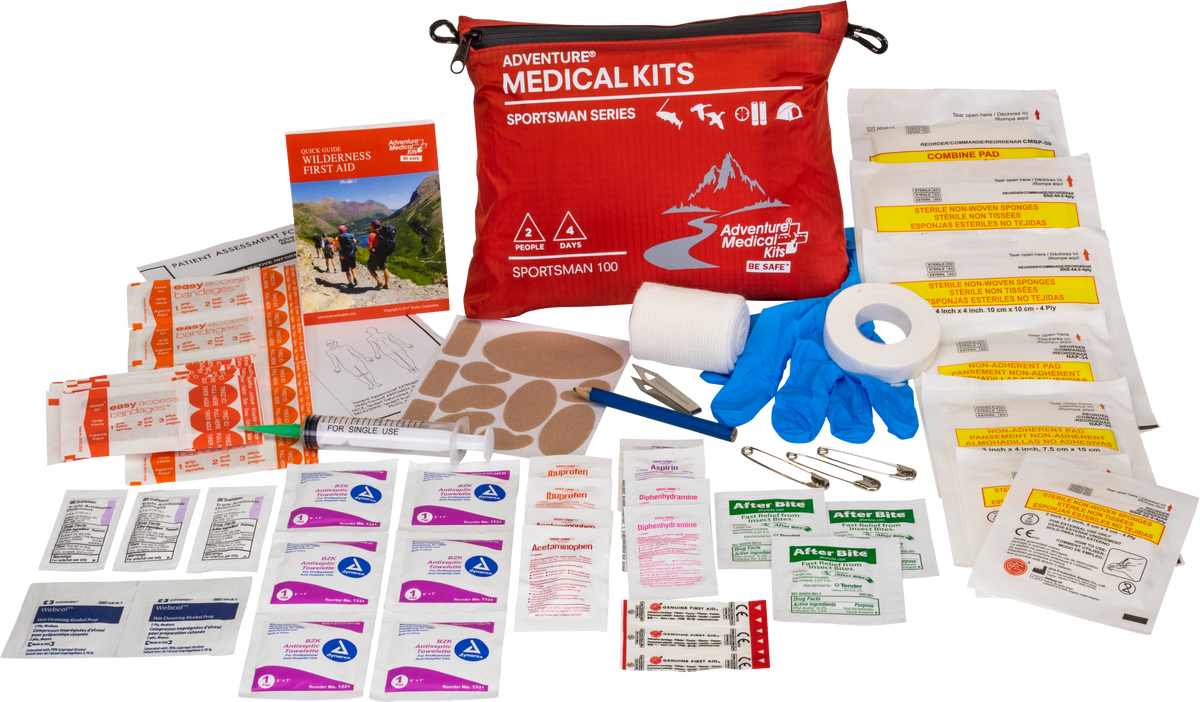 Adventure Medical Kits Sportsman 100 Waterproof Medical Kit - Red
