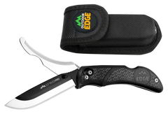 Outdoor Edge RazorPro 3.50" Folding Razor/Gut Plain 420J2 SS Black TPR Handle