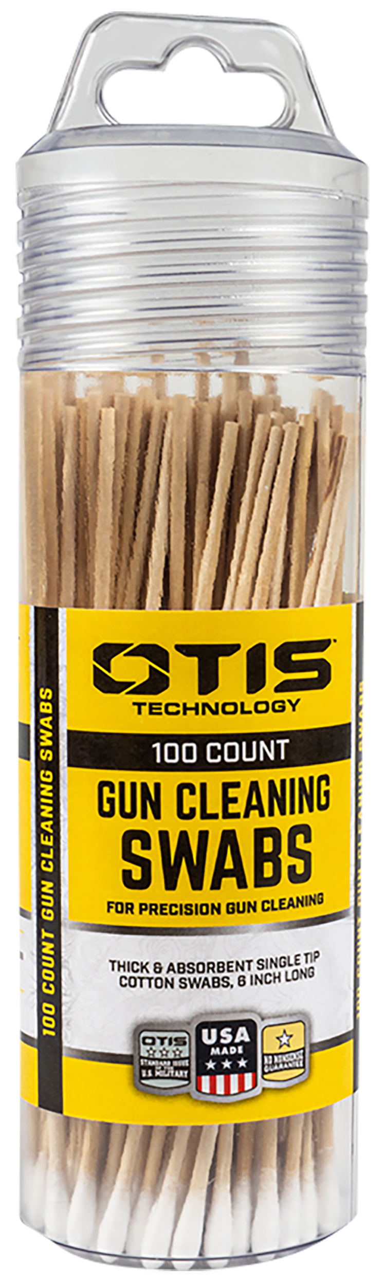 Otis FG-241-100 Gun Cleaning Swabs Cotton/Wood 6 in 100-Pack