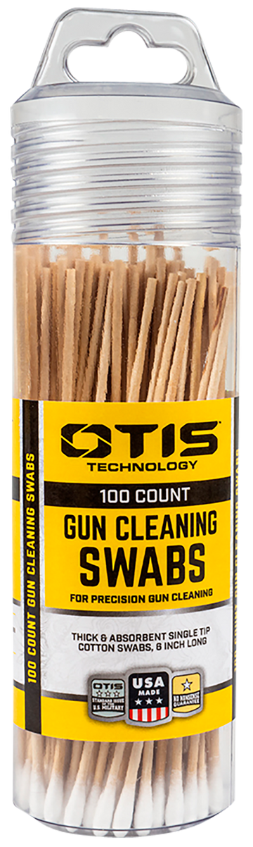 Otis FG-241-100 Gun Cleaning Swabs Cotton/Wood 6 in 100-Pack