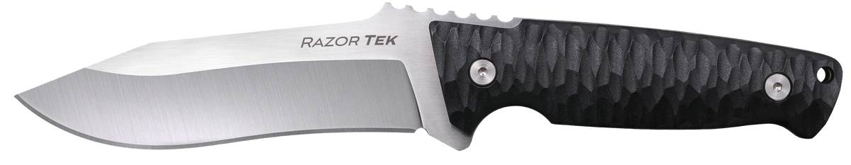 Cold Steel Razor Tek 5" Fixed Clip Point Plain Edge 4116 Krupp SS Satin Black Textured Handle