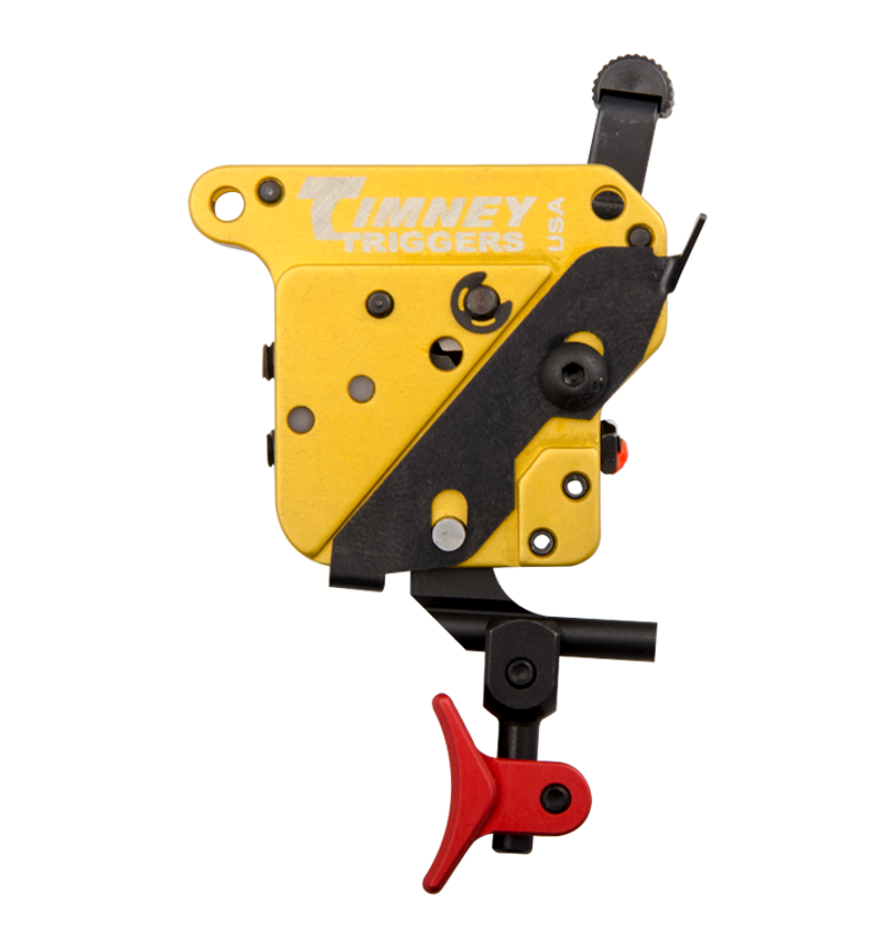 Timney Triggers Calvin Elite 520CEA Remington 700 8 oz Two-Stage Curved Drop-In Trigger - Right Hand - Black/Gold