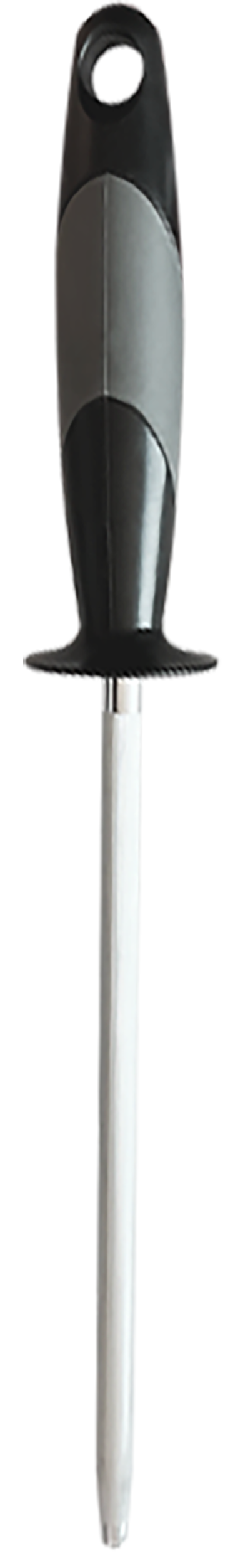 Accusharp 032C 9" Sharpening Steel Black Overmolded Rubber Handle