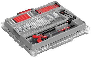 Real Avid Bore-Max Master Cleaning Kit & Mobile Workstation Multi-Cal .22-.45 Cal / 12-20 GA Gray/Red