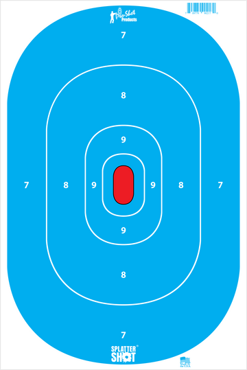 Pro-Shot SplatterShot Silhouette 12" x 18" Hanging Tagboard Target - Hi-Vis Blue/White - 8 Pack