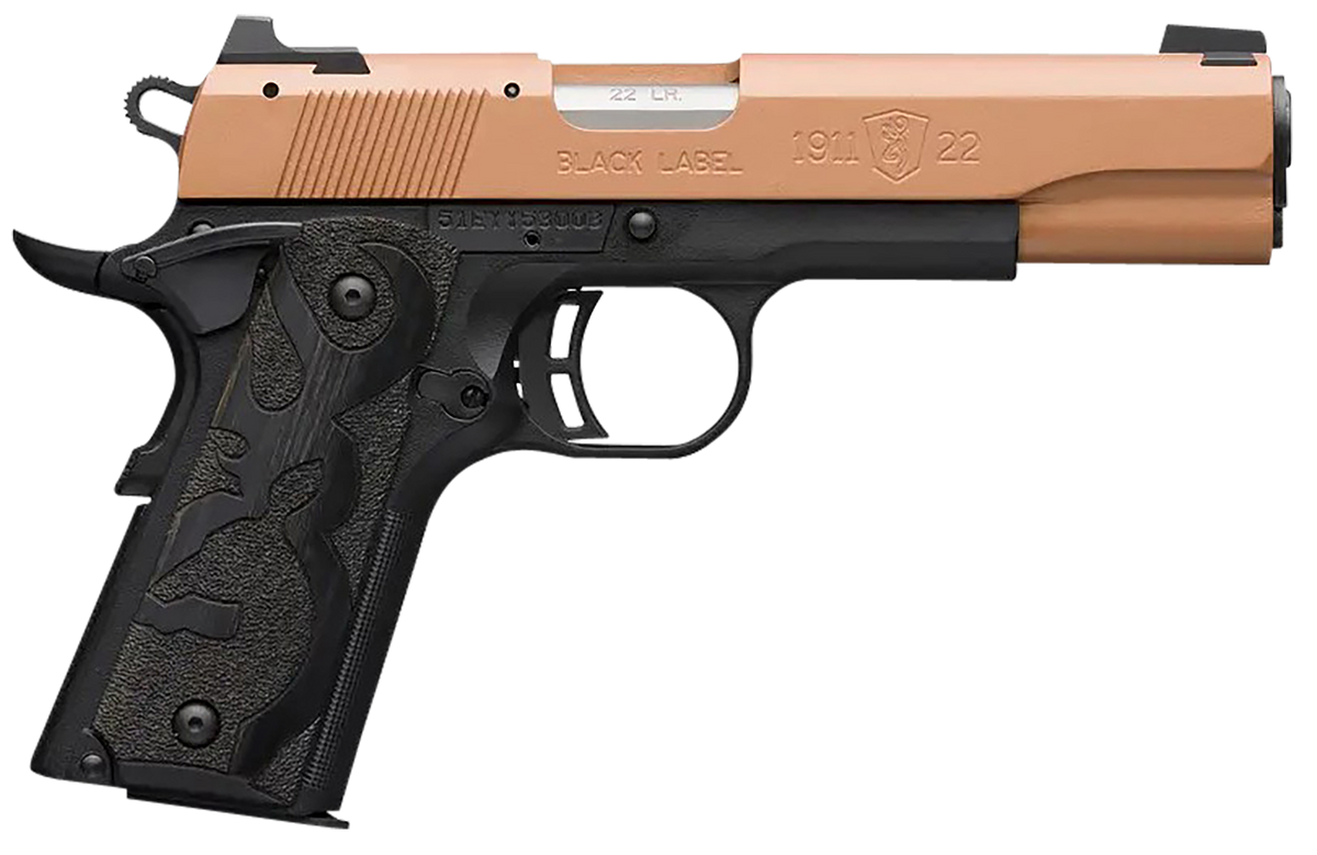 Browning 1911 Black Label Full Size 22 LR 4.25" 10+1 Semi-Auto Pistol - Copper Cerakote