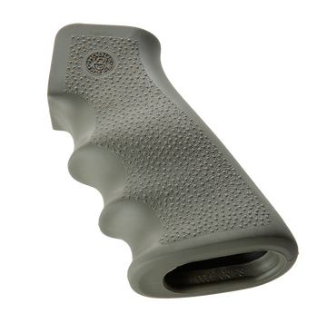 Hogue 15001 OverMolded Grip OD Green Rubber with Finger Grooves for AR-15/M16