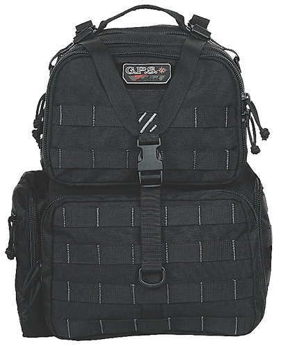 G*Outdoors T1612BPB Tactical Range Backpack Black 1000D Nylon 3 Handguns