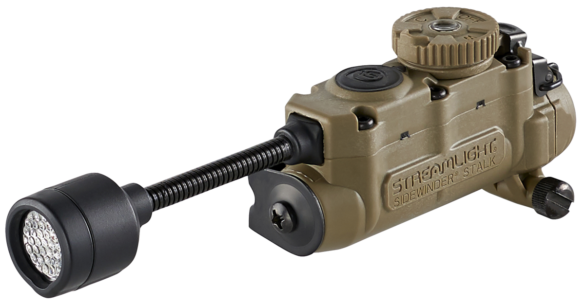 Streamlight 14307 Sidewinder Stalk Helmet Light 23/28/57/76 Lumens Multi-Color LED Coyote Polymer