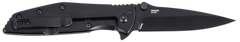 Columbia River Slag 2.95" Folding Drop Point Plain Black Oxide D2 Steel Black Stainless Steel Handle
