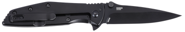 Columbia River Slag 2.95" Folding Drop Point Plain Black Oxide D2 Steel Black Stainless Steel Handle