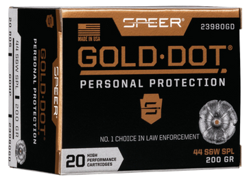 Speer Ammo Gold Dot Personal Protection 44 S&W Spl 200gr Hollow Point - Box or Case