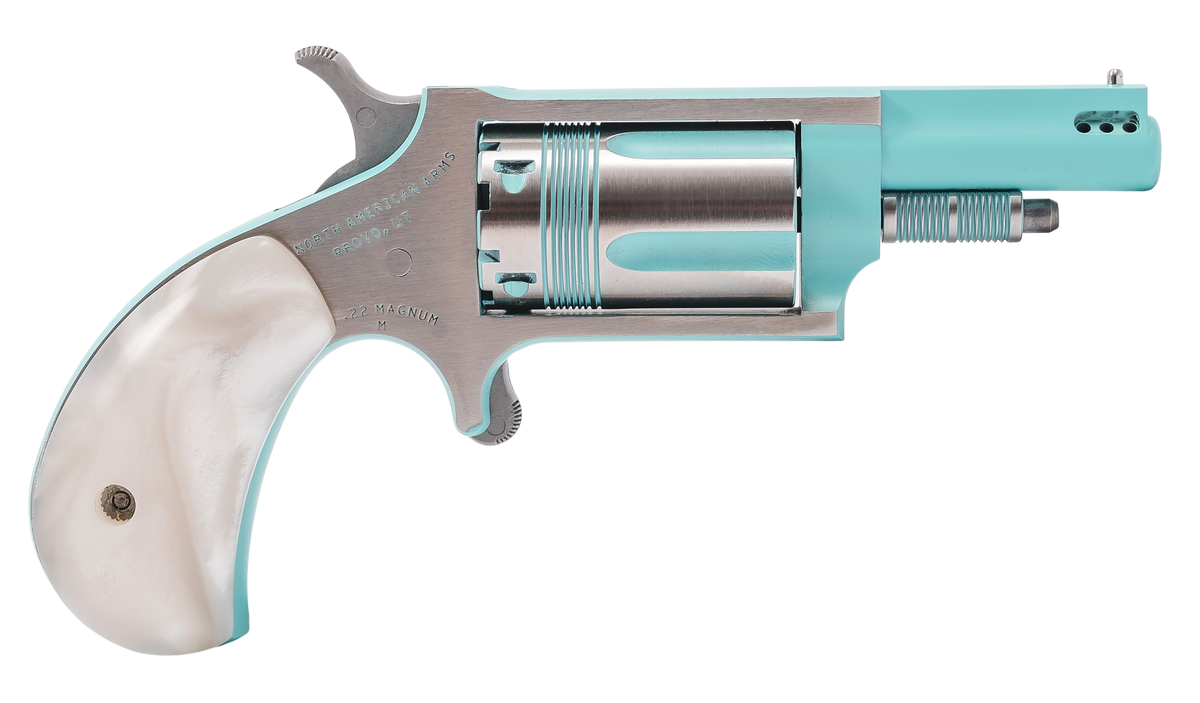 NAA Iris 22 WMR 1.63" 5-Shot SAO Mini-Revolver - Turquoise Cerakote