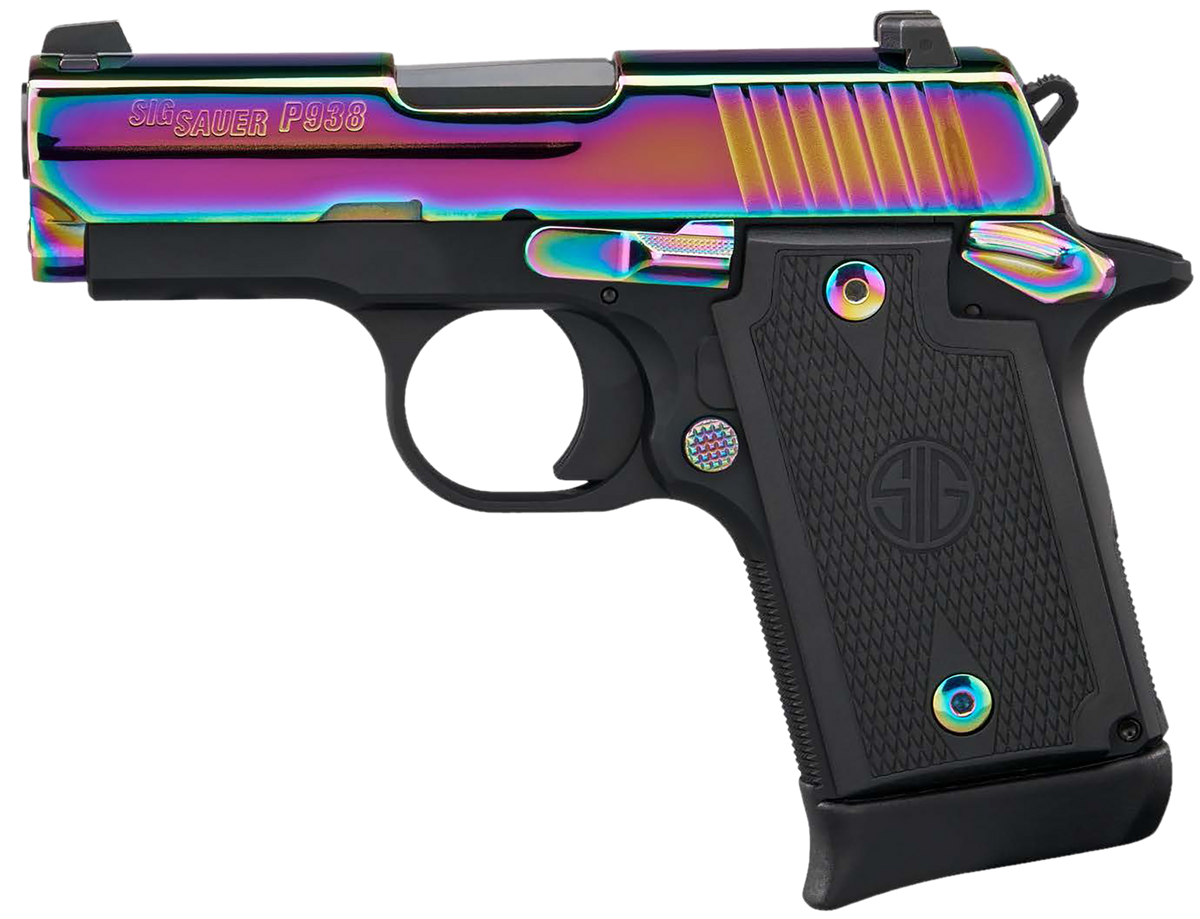Sig Sauer P938 9mm Luger 3" 7+1 Semi-Auto Pistol - Rainbow Titanium