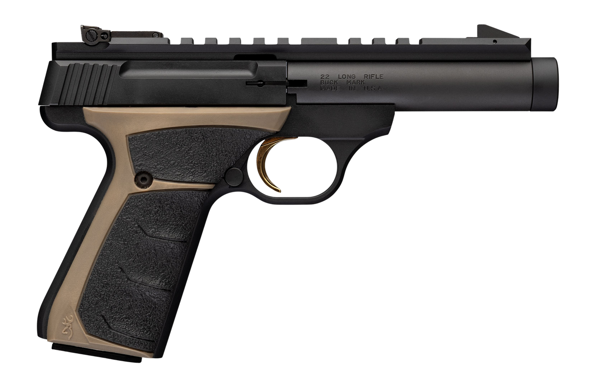 Browning Buck Mark Field Target Micro 22 LR 4.40" 10+1 Semi-Auto Pistol - FDE UFX Grip