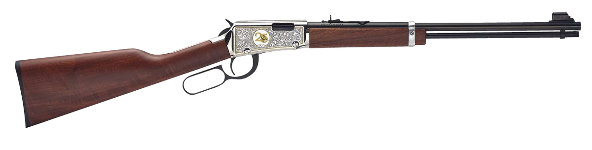 Henry H00125 Classic 25th Anniversary 22 S/L/LR 18.5" Lever-Action Rifle - Blued Barrel, Nickel-Plated Receiver, American Walnut