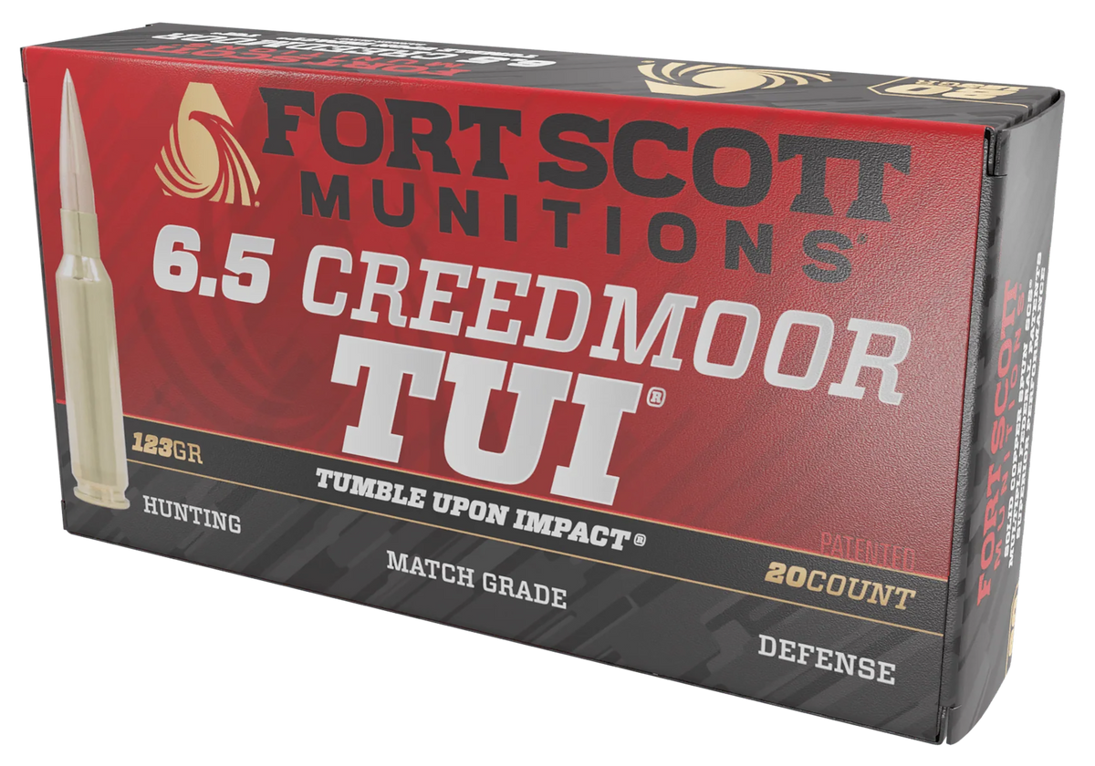 Fort Scott Munitions Tumble Upon Impact (TUI) 6.5 Creedmoor 123 gr Solid Copper Spun - Box or Case