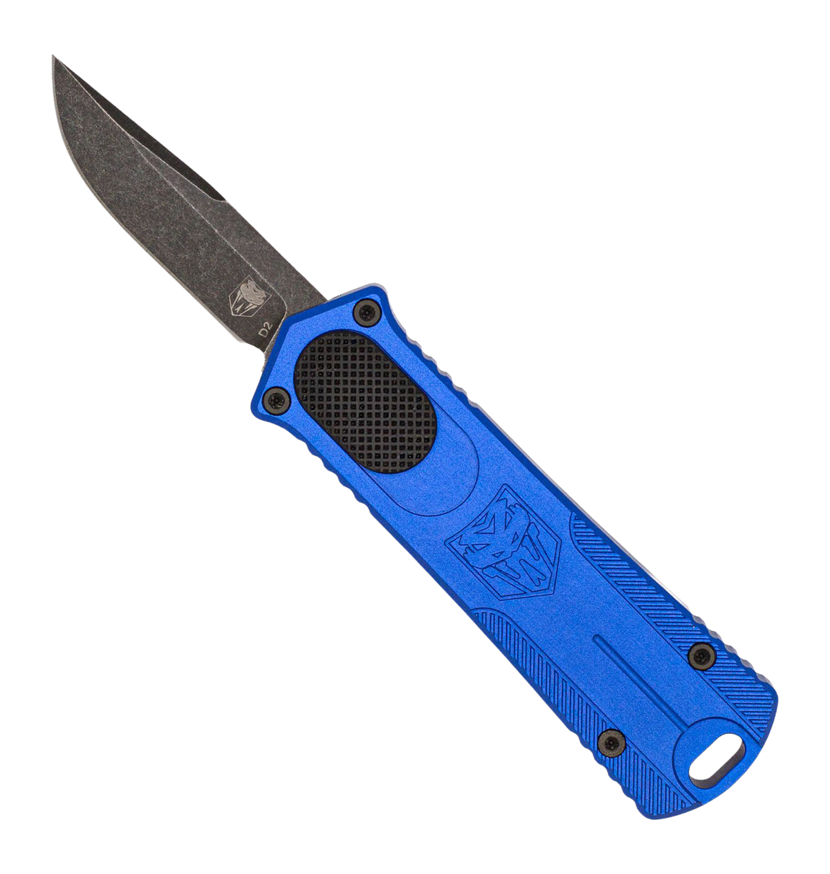 CobraTec Knives California OTF 952 Gen II 1.875" D2 Steel Drop Point Blue Anodized Aluminum Handle OTF