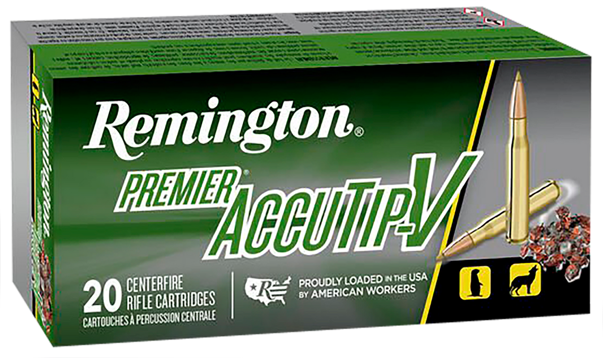 Remington Ammunition Premier AccuTip-V 204 Ruger 40gr AccuTip V Boat Tail 20 Rd - Box or Case