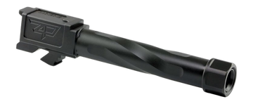 Zaffiri Precision Threaded 9mm Luger 4.60" 1:10 1/2x28 Black Nitride Drop-In Barrel - Fits Glock 19 Gen 1-5