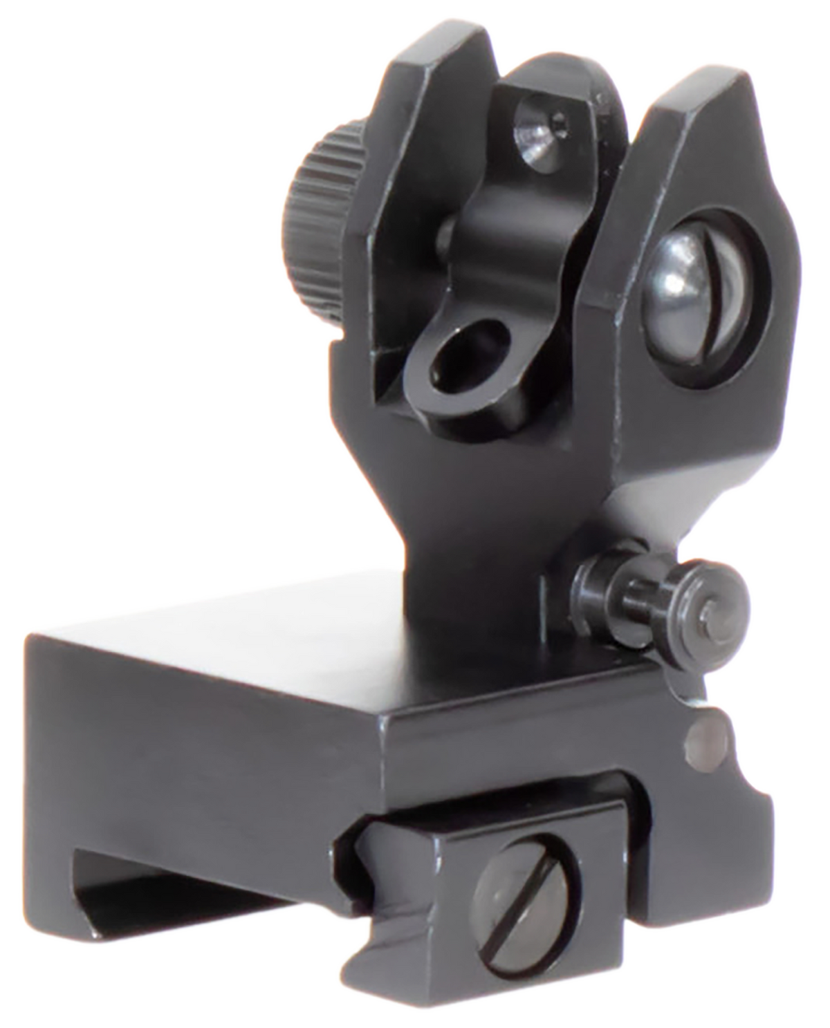 Aim Sports MT201 AR-15 Low Profile Rear Flip Up Sight - Black Anodized