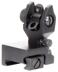 Aim Sports MT201 AR-15 Low Profile Rear Flip Up Sight - Black Anodized