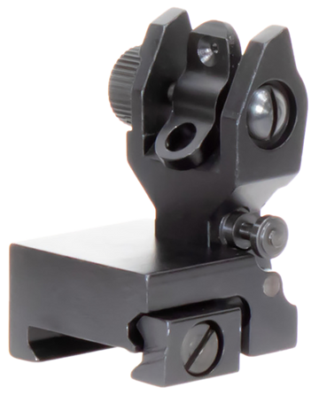 Aim Sports MT201 AR-15 Low Profile Rear Flip Up Sight - Black Anodized