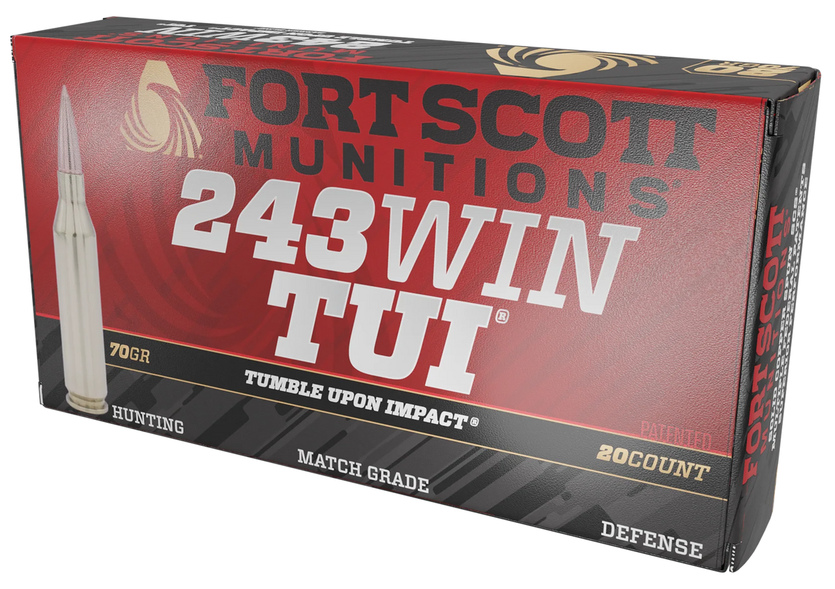 Fort Scott Munitions Tumble Upon Impact (TUI) 243 Win 70gr Solid Copper Spun - Box or Case