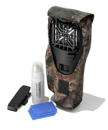 Thermacell MR300F Portable Mosquito Repeller Camo 15 ft 12-Hr - Hunt Pack w/ Holster