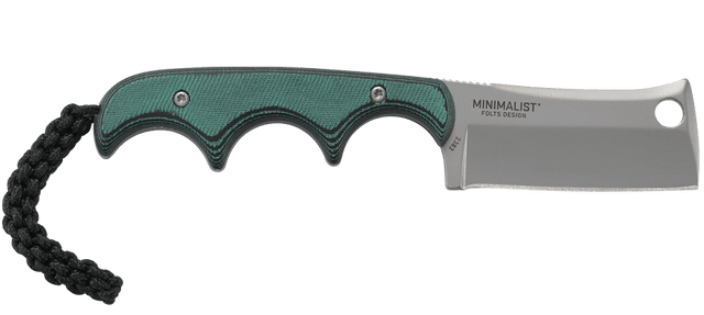 Columbia River 2383C Minimalist Cleaver 2.13" Fixed Plain Bead Blasted 5Cr15MoV SS Green/Black Resin Fiber Handle Knife