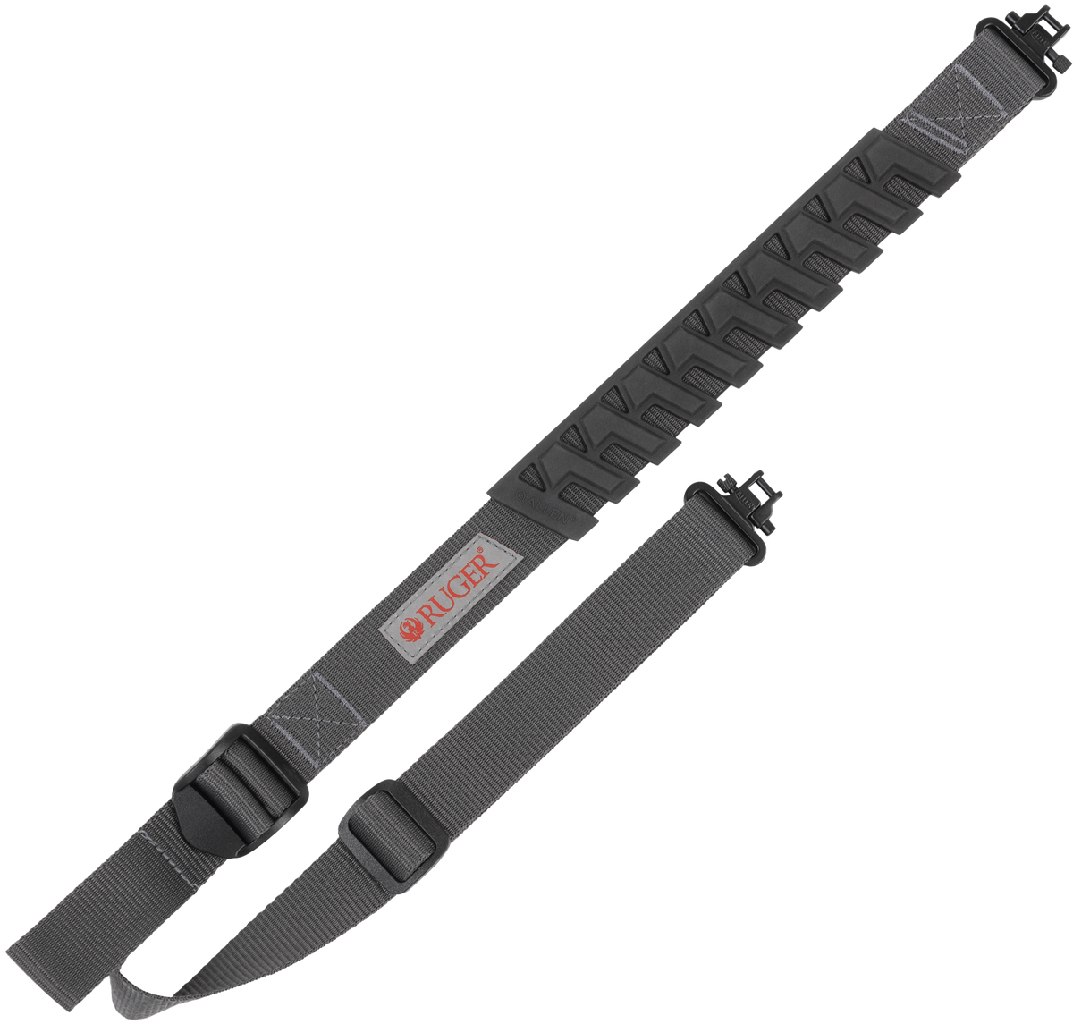 Allen Trak Web Gray Rifle Sling for Ruger 1.5" 20"-36" w/Swivels