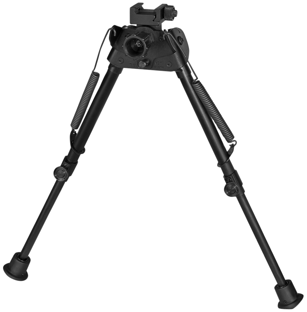 Harris S-LP Swivel Bipod Picatinny 9-13" Black Steel/Aluminum - Rubber Feet