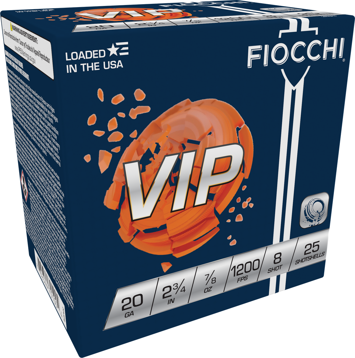 Fiocchi Exacta Target VIP 20 Gauge 2.75" 7/8 oz 8 Shot 25 Bx/10 Cs - Box or Case