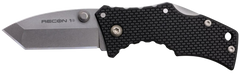 Cold Steel Recon 1 Micro 2" Folding Tanto Plain Stonewashed 4034 SS Black Griv-Ex Handle