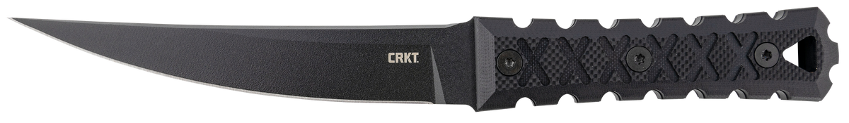 CRKT HZ6 6.5" Fixed Plain Edge SK-5 Steel Black Powder Coat G10 Handle Knife