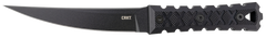 CRKT HZ6 6.5" Fixed Plain Edge SK-5 Steel Black Powder Coat G10 Handle Knife