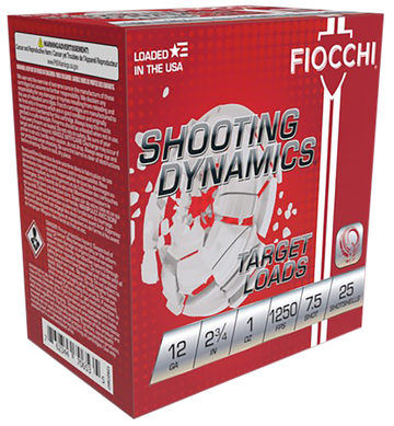 Fiocchi Shooting Dynamics 12 Gauge 2.75" 1oz #7.5 Lead Shot 25 Per Box/10 Case - Box or Case