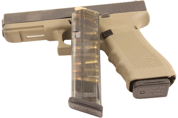 ETS Group Glock Compatible 9mm Luger 10rd Polymer Magazine - Clear