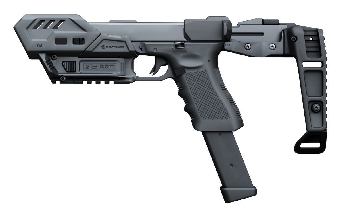 Recover Innovations SPro MG Full Kit Springfield Hellcat Black Pistol Stabilizer