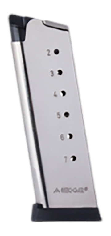 Mec-Gar 1911 Officer 45 ACP 7rd Nickel Carbon Steel Magazine