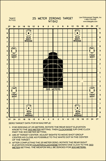 Action Target ALTC2100 Sighting Zeroing Center Mass Tagboard Hanging Target 25 Meter 8.75" x 11.5" Black/White 100/Box