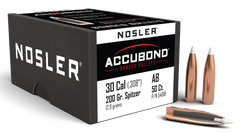 Nosler AccuBond 30 Cal 200 gr Spitzer Point Bullets - 50 Ct