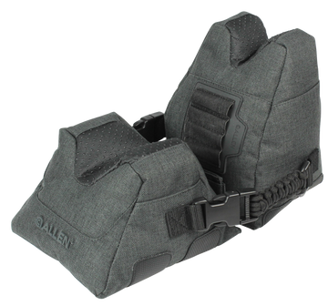 Allen 18417 Eliminator Prefilled Front and Rear Shooting Rest Bag Set - Gray Polyester - Side Release Buckles