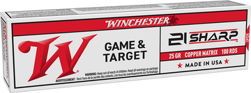 Winchester Ammo USA 21 Sharp 25gr Copper Matrix 100 Rd - Box or Case