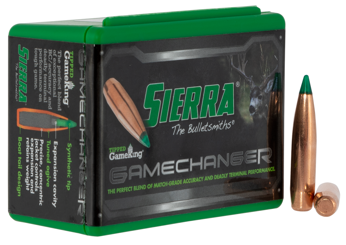 Sierra Tipped GameKing 7mm .284 165gr HPBT Reloading Bullets - 50/Box